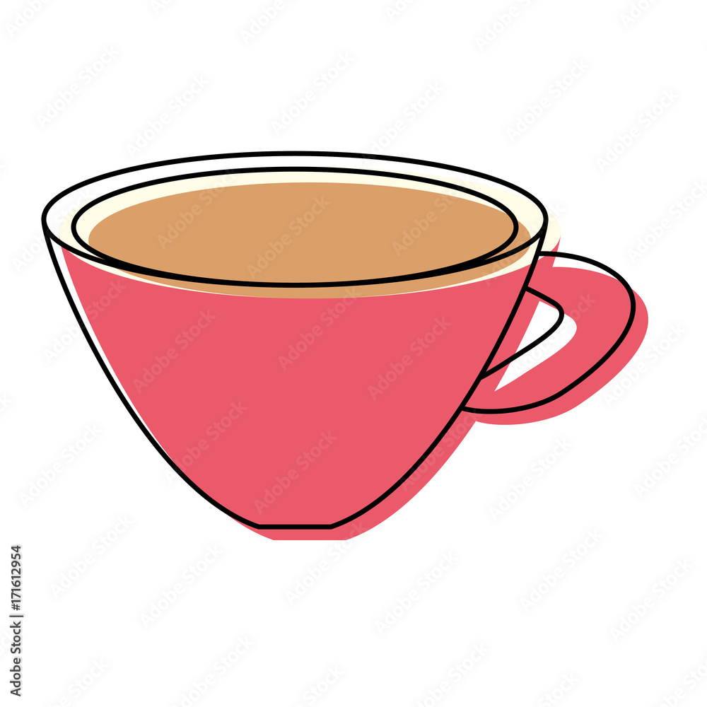 coffee mug icon over white background colorful design vector illustration