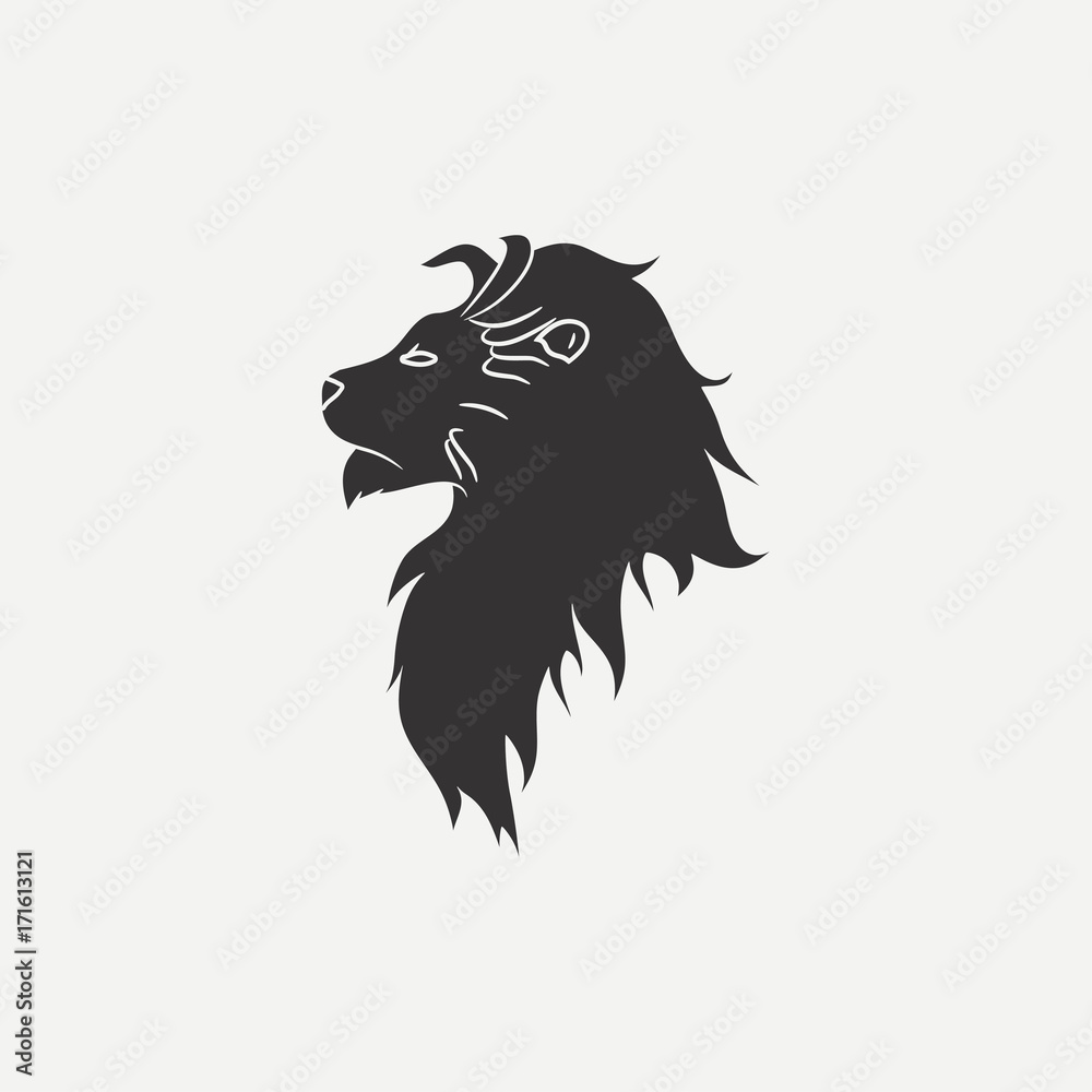 Lions Head icon. Logo template. Vector illustration. Lions Head icon. Logo template. Vector illustration.