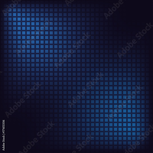 Pixel mosaic background. Blue squares. Digital backdrop. Vector illustration.