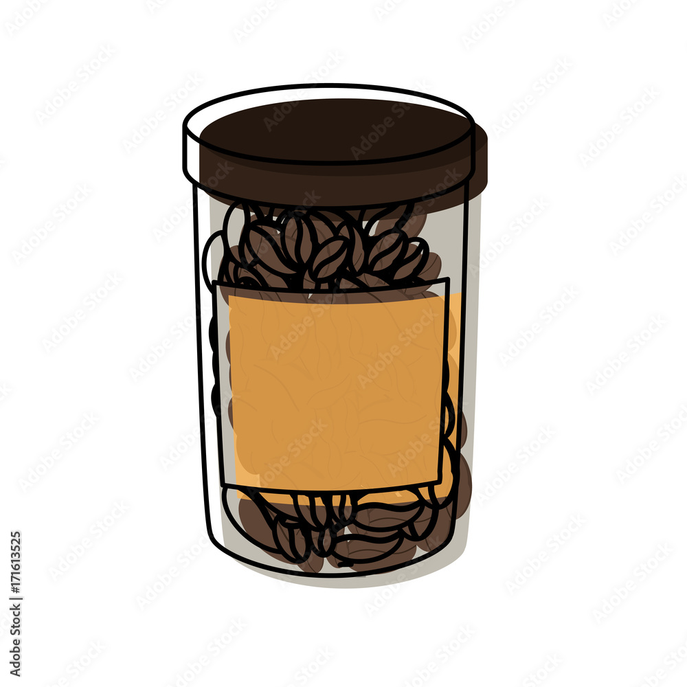 bottle with coffee beans icon over white background colorful design vector illustration bottle with coffee beans icon over white background colorful design vector illustration