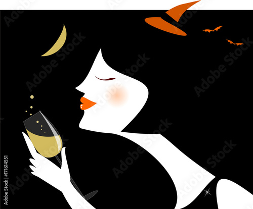 Profilo bianco con calice  Halloween