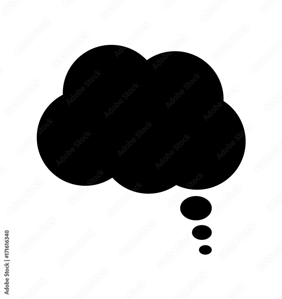 Vector Thought Bubble Silhouette Vector Thought Bubble Silhouette