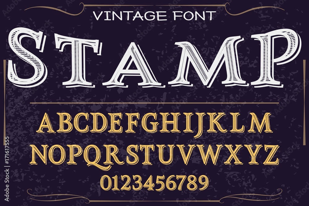 handcrafted vector script alphabet font vintage old style and vector ...