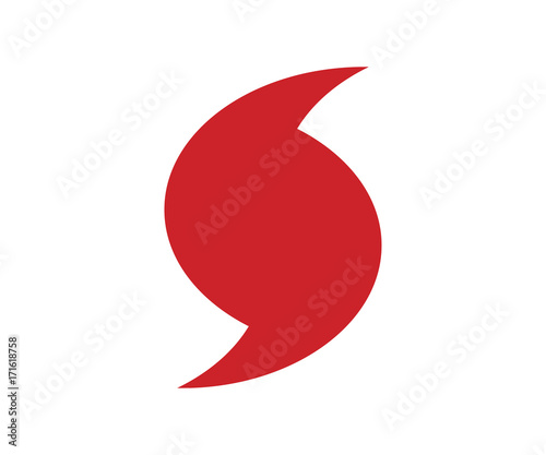 Jose Hurricane red symbol. Flat vector illustration EPS 10