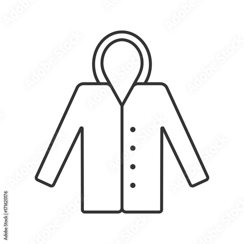 Raincoat linear icon