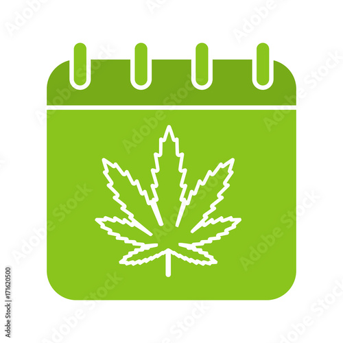 National Weed Day glyph color icon