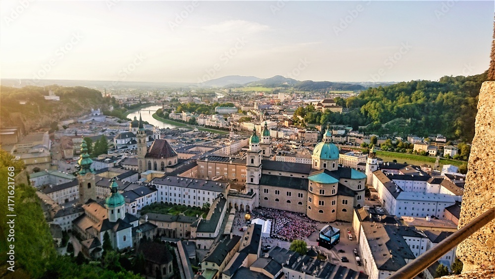 Fototapeta premium Panorama Salzbourg - Autriche
