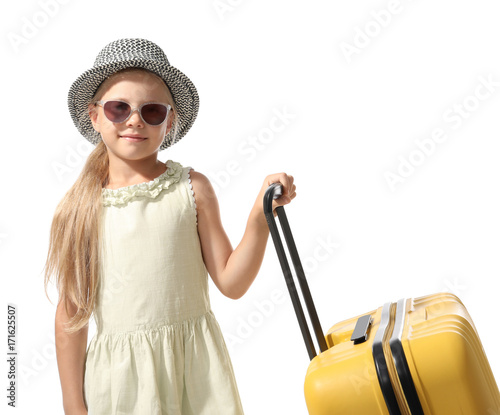 Cute little girl with big s...