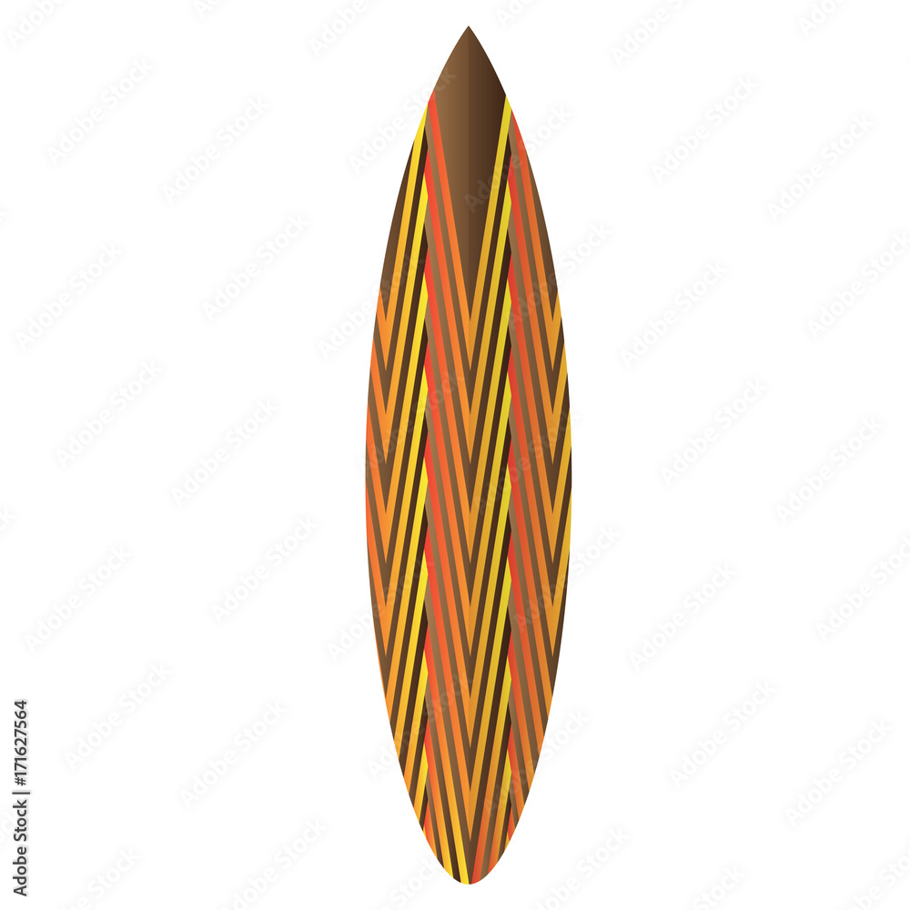 Isolated surfboard on a white background, Vector illustration Isolated surfboard on a white background, Vector illustration