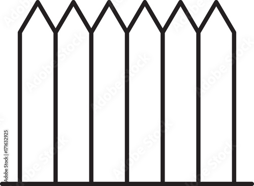 Wooden fence linear icon