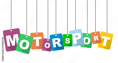 Colorful vector flat design background motorsport. It is well adapted for web design.