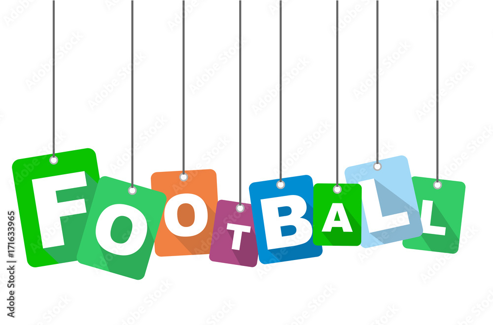 Colorful vector flat design background football. It is well adapted for web design.