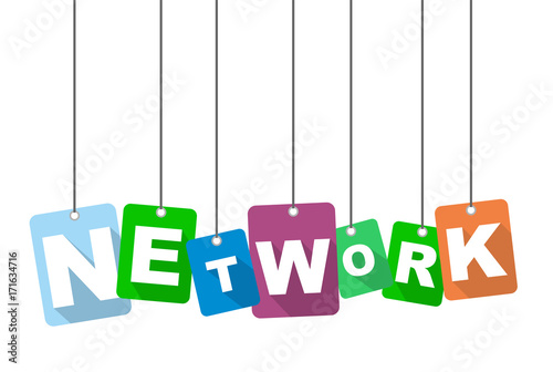 Colorful vector flat design background network. It is well adapted for web design.