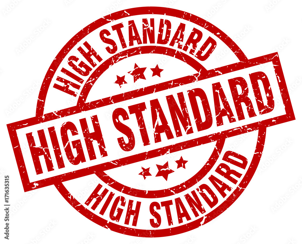 high standard round red grunge stamp high standard round red grunge stamp