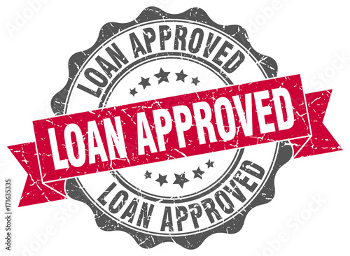 loan approved stamp. sign. seal