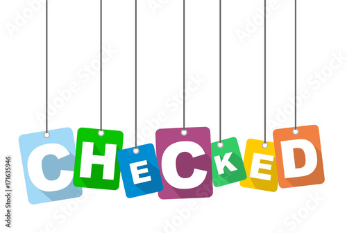 Colorful vector flat design background checked. It is well adapted for web design.