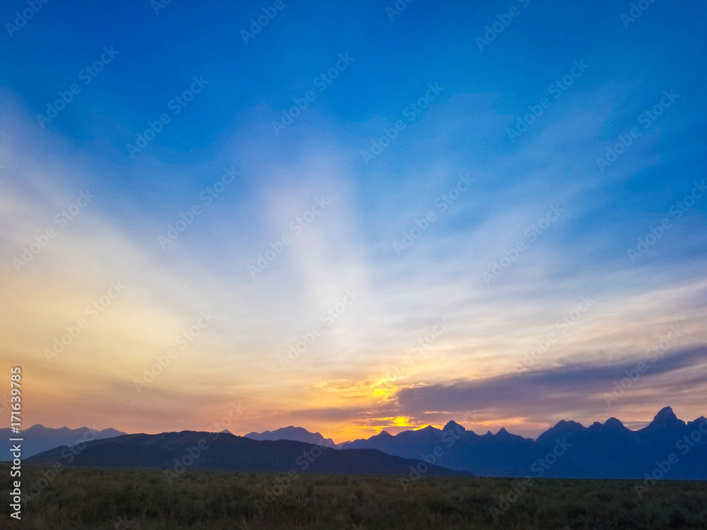 Fototapeta premium Grand Teton Sunset