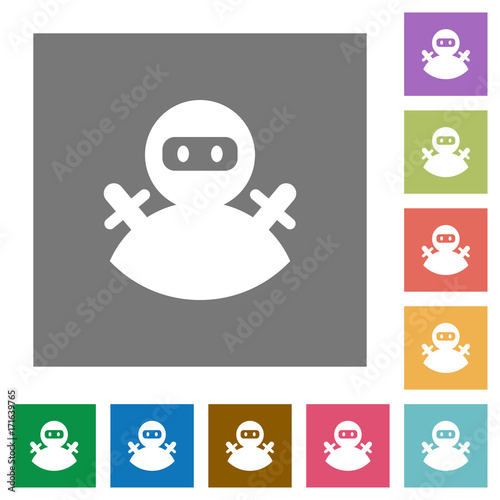 Ninja avatar square flat icons photo