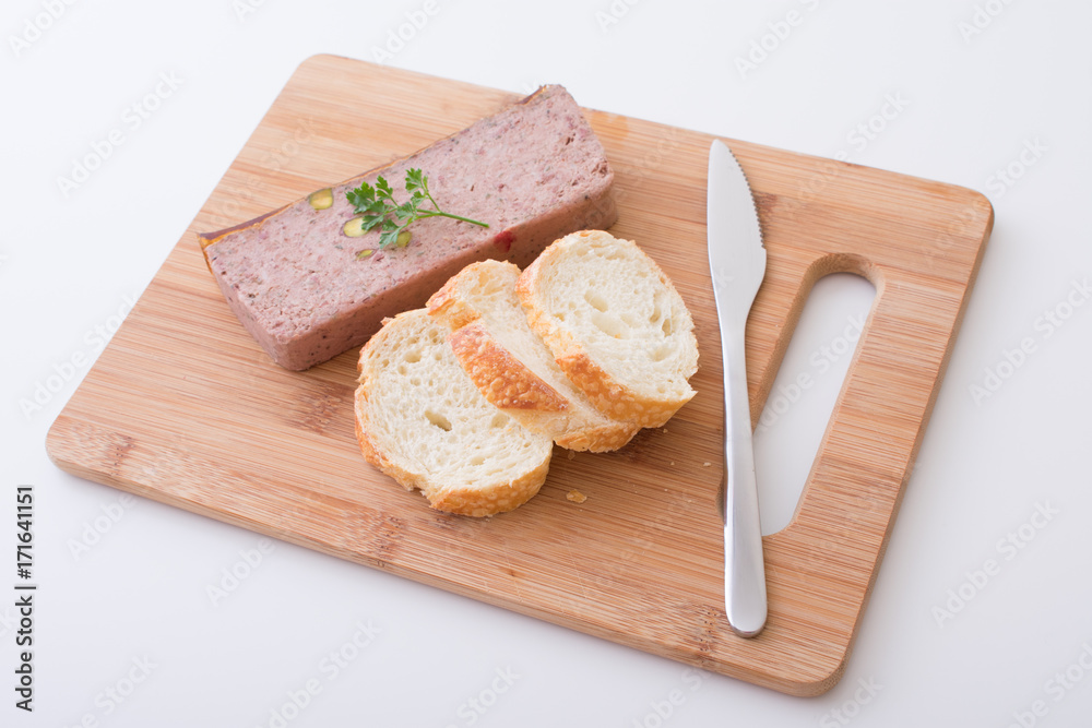 german country pate with baguette german country pate with baguette