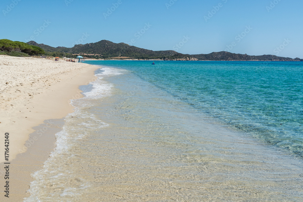  Beautiful beach  and sea in Villasimius, Sardegna, Italy