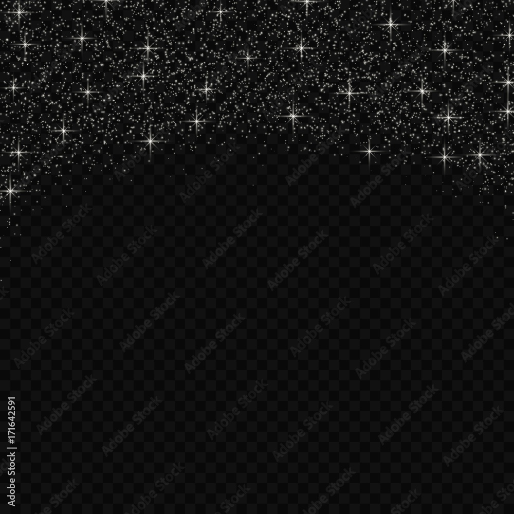 Vector Glitter Confetti Pattern On Transparent Background Shine Premium Wallpaper For Vip Greeting Card Star Dust Trail Sparkling Particles Stock Vector Adobe Stock