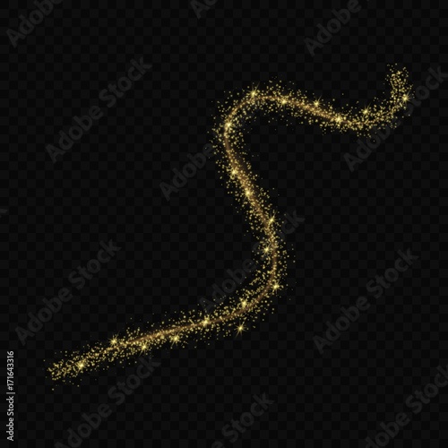Magic light glow effect stars bursts with sparkles isolated on transparent background.Light trace with sparkle burst stars