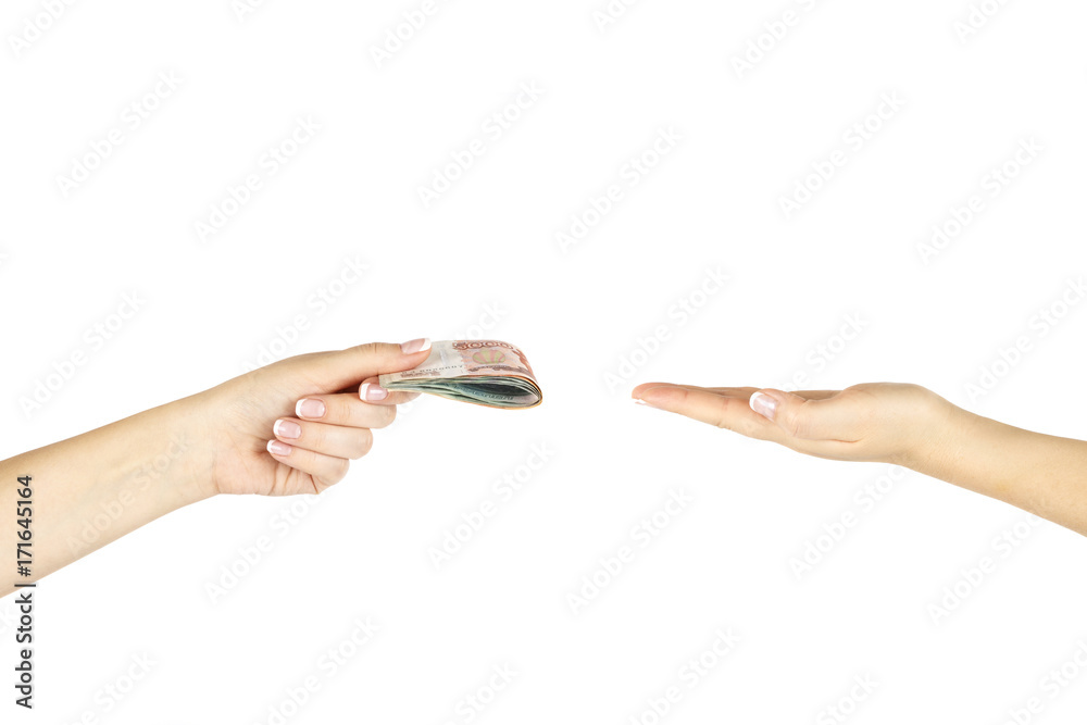 Bribery concept on white background. Bribery concept on white background.