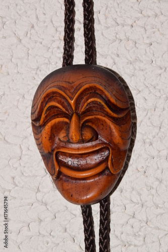Grimacing Wooden Face Mask 