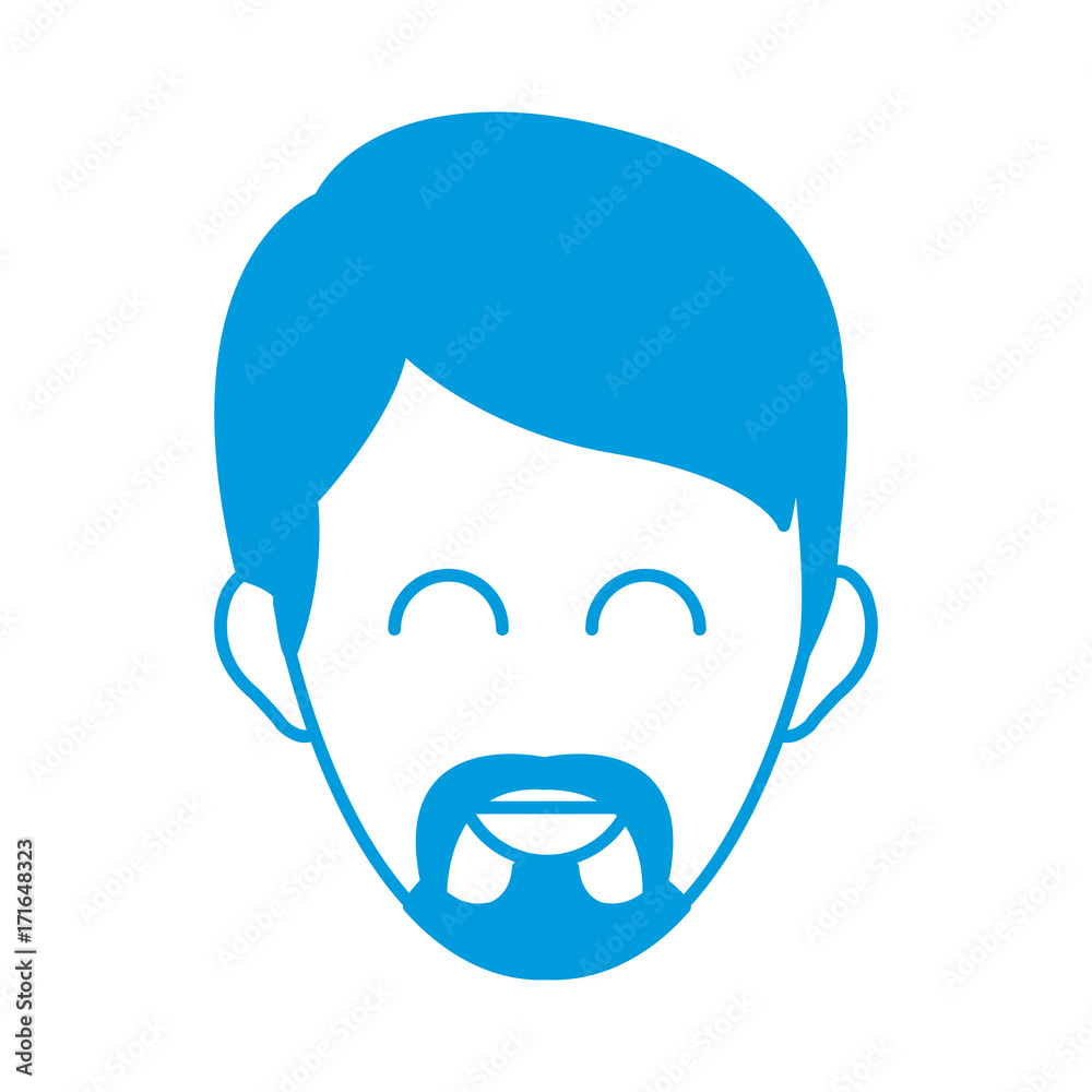 Man smiling cartoon icon vector illustration graphic design