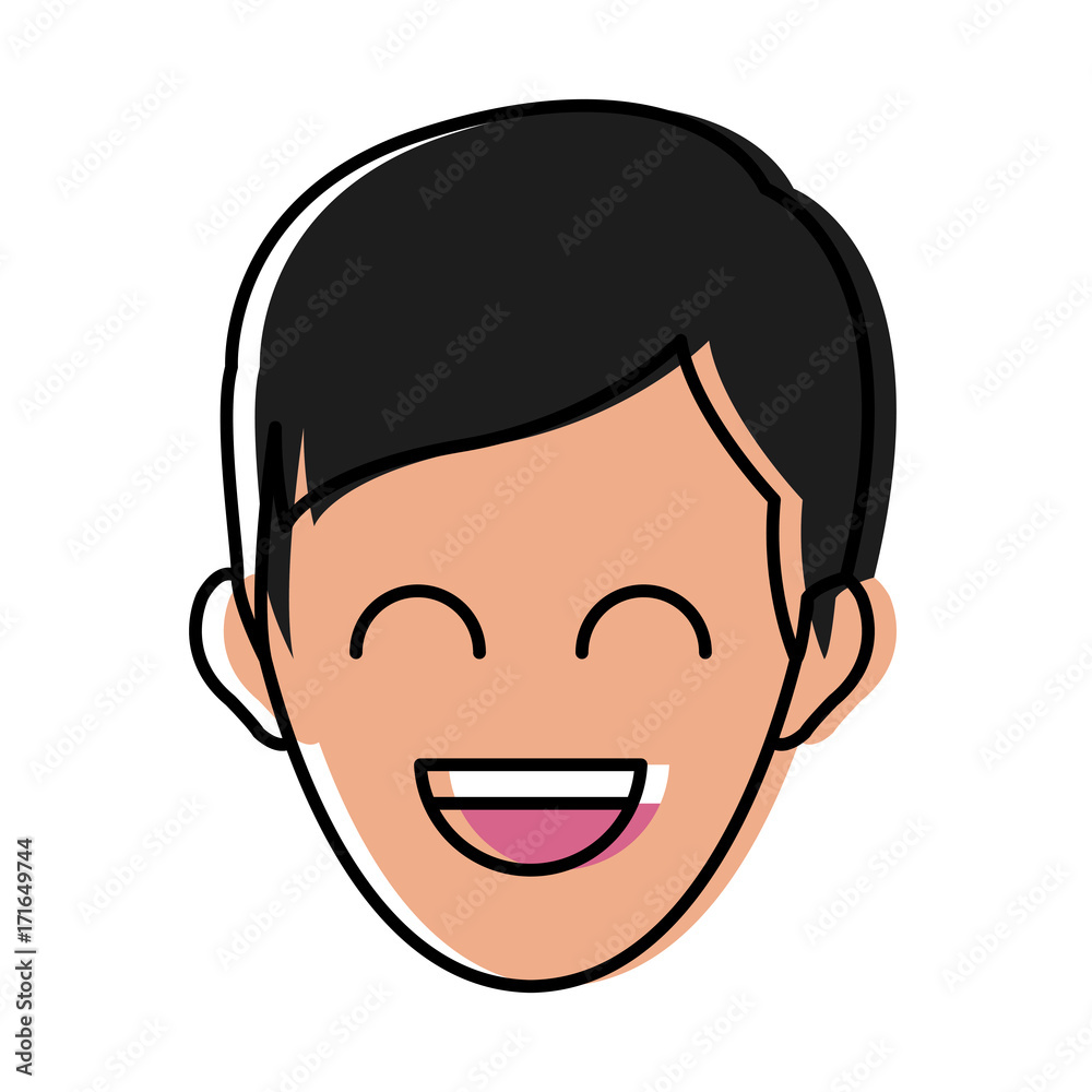 Man smiling cartoon icon vector illustration graphic design Man smiling cartoon icon vector illustration graphic design