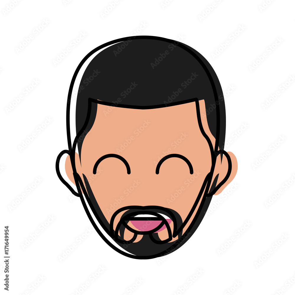 Man smiling cartoon icon vector illustration graphic design Man smiling cartoon icon vector illustration graphic design