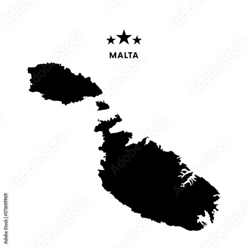 Malta map. Vector illustration.