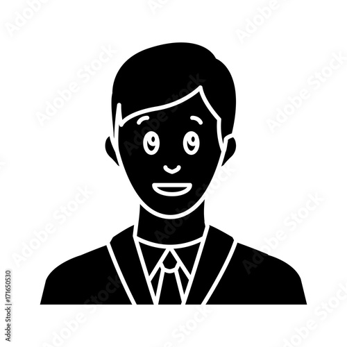 Businessman avatar cartoon icon vector illustration graphic design