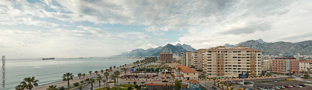 Panorama of the mountains in the southern part of Antalya city 8059.