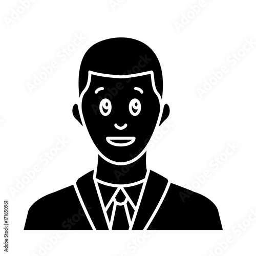 Businessman avatar cartoon icon vector illustration graphic design