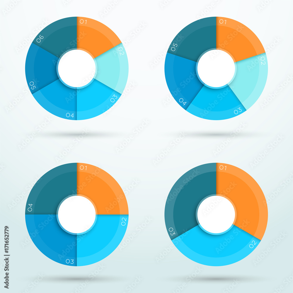 Infographic Segments Cycle Around Centre Circle A Infographic Segments Cycle Around Centre Circle A