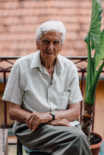 Portrait of senior man photo