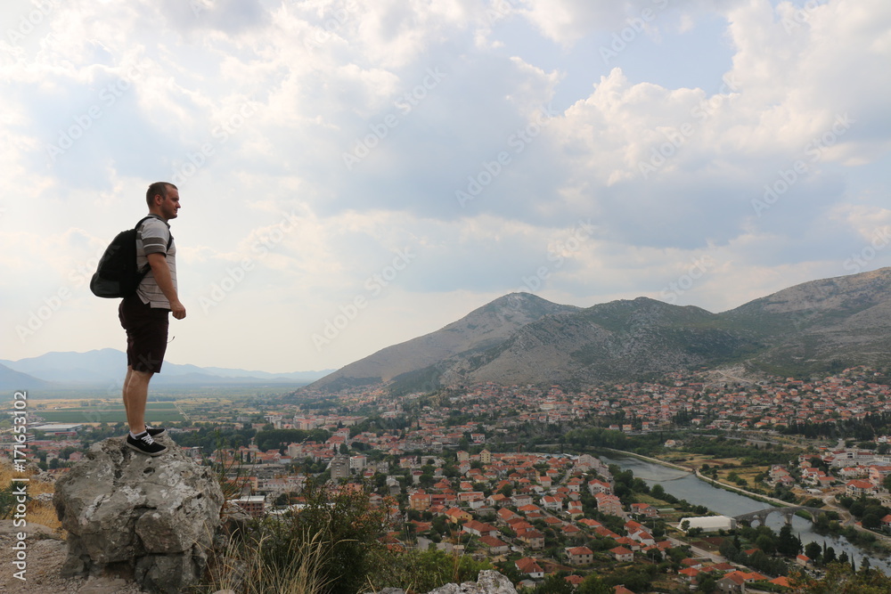 View of Trebinje, a city in Bosnia and Herzegovina. River passes through this city.