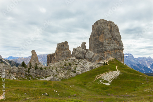 Cinque Torri cliffs, Five Towers , Dolomites, Italy