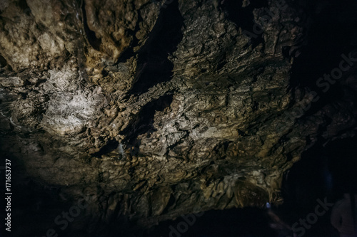 The ceiling in underground cave