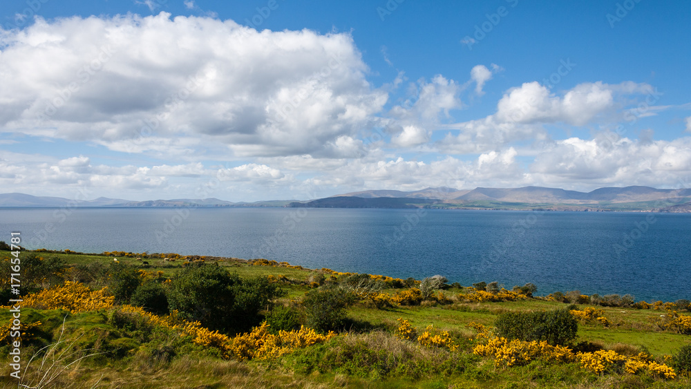 Panorama in irland mit schönem Wetter Ring of Kerry