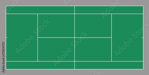 tennis court vector illustration with lines