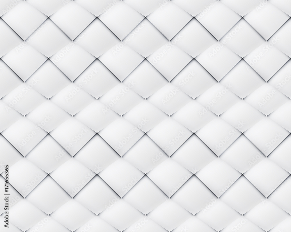 Fototapeta premium Patchwork seamless white origami pattern