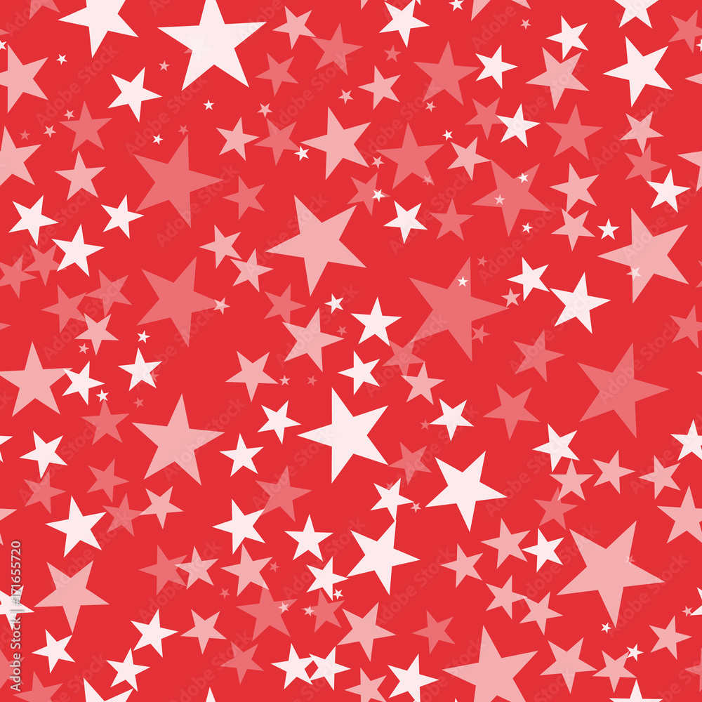 red and white stars background