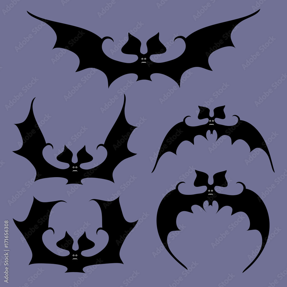 set of bats for Halloween