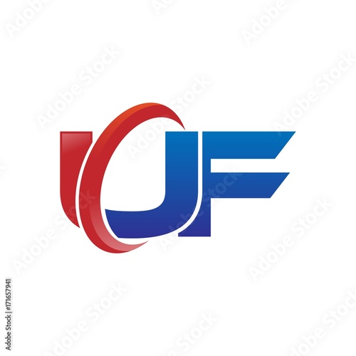 modern vector initial letters logo swoosh uf red blue Free Download modern vector initial letters logo swoosh uf red blue - GFXLoad