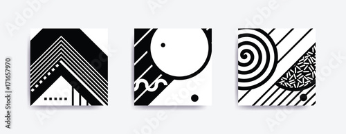 Colorful trend Neo Memphis geometric poster