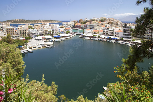 Lake-bay in Agios Nikolaos on the island of Crete