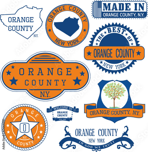 generic stamps and signs of Orange county, NY