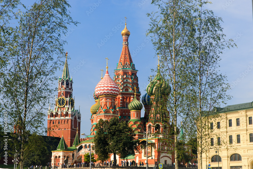 Fototapeta premium Moscow Kremlin and Saint Basil Cathedral